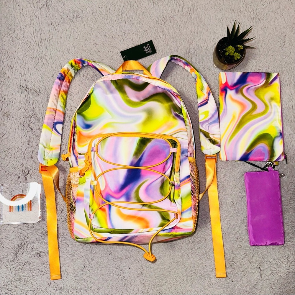 Tie dye backpack and pencil pouch - Picture 3 of 17